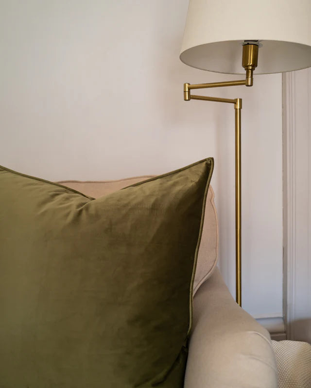 Square Velvet Cushion | Moss Green