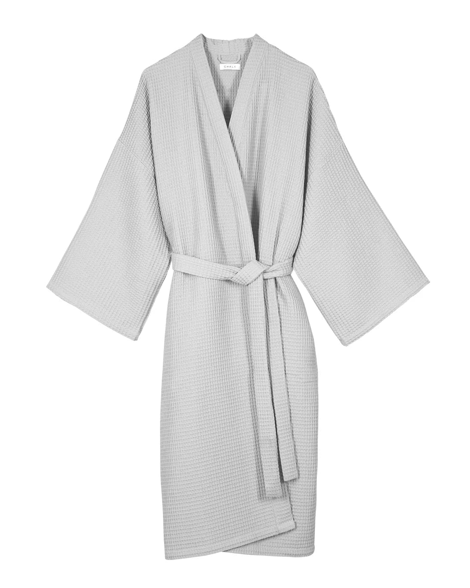 Kim Kimono Waffle | Light Grey