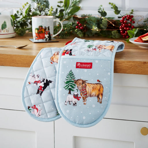 Christmas On The Farm | Double Oven Glove