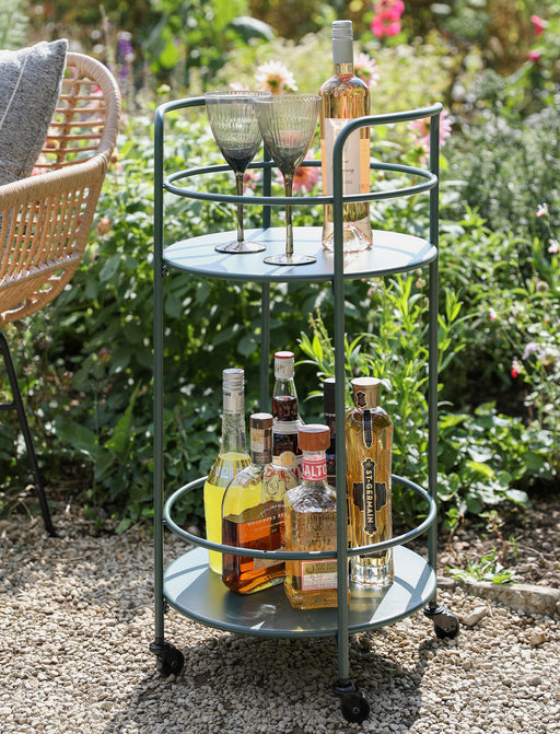 Round Drinks Trolley | Forest Green