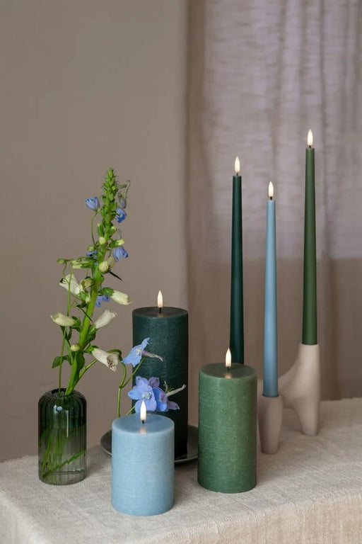 Olive Green | LED Medium Pillar Candle