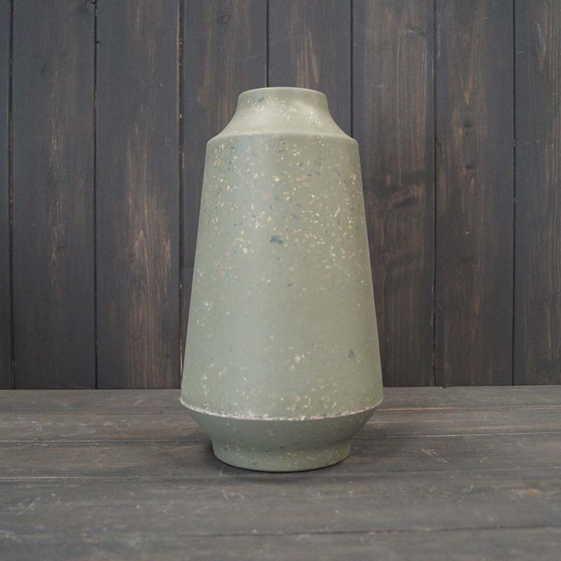 Earthy Sage Bamboo Terrazzo Skandi Vases
