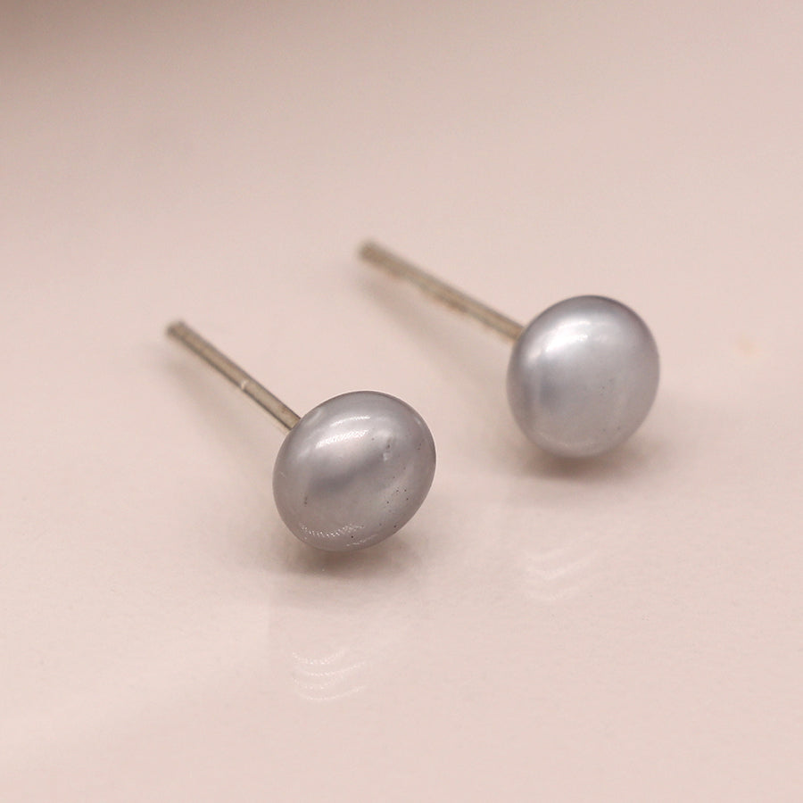 Grey Freshwater Pearl Studs
