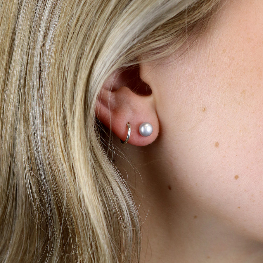 Grey Freshwater Pearl Studs