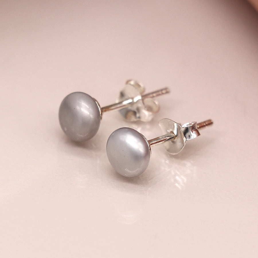 Grey Freshwater Pearl Studs