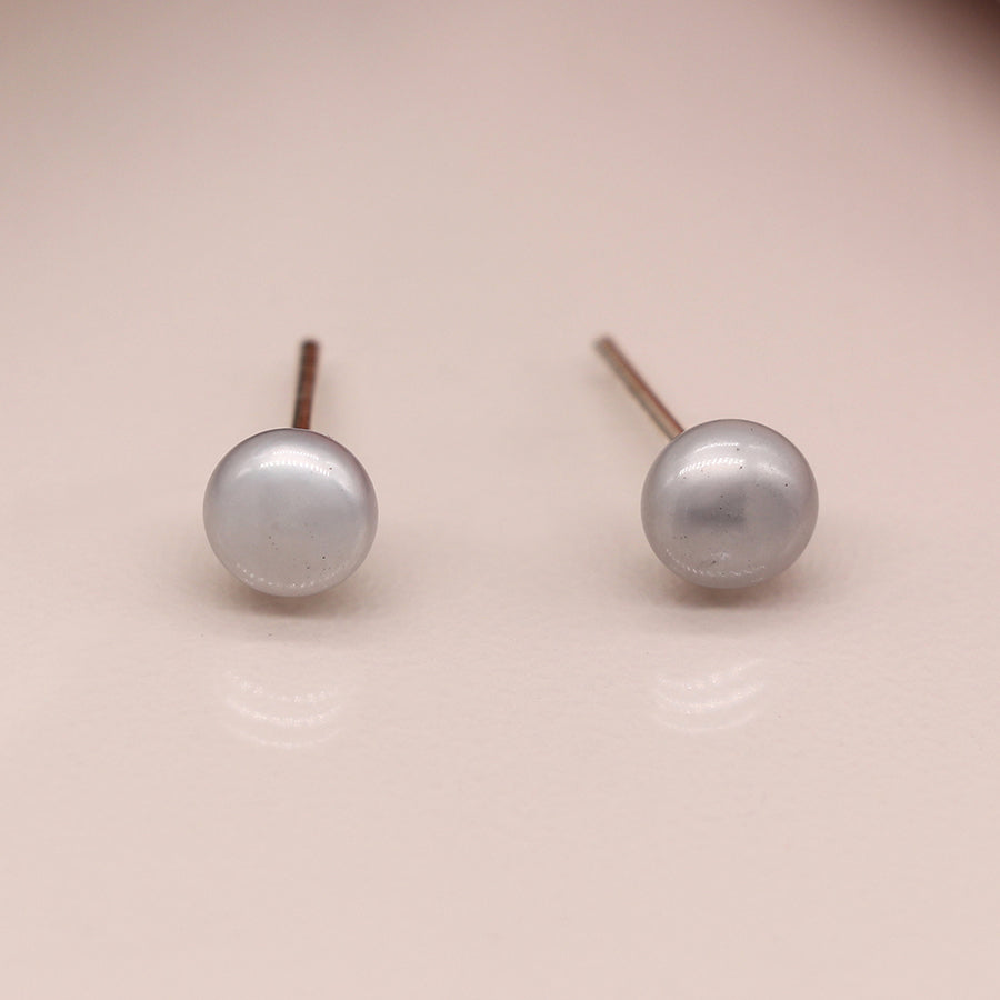 Grey Freshwater Pearl Studs