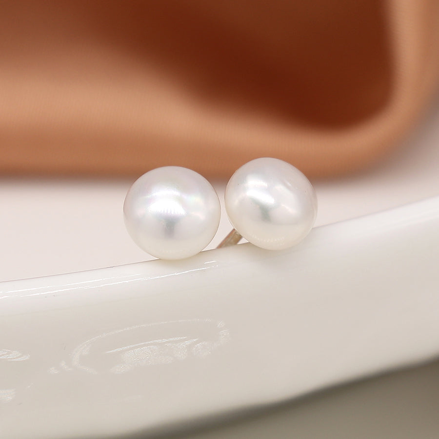 White Freshwater Pearl Earrings