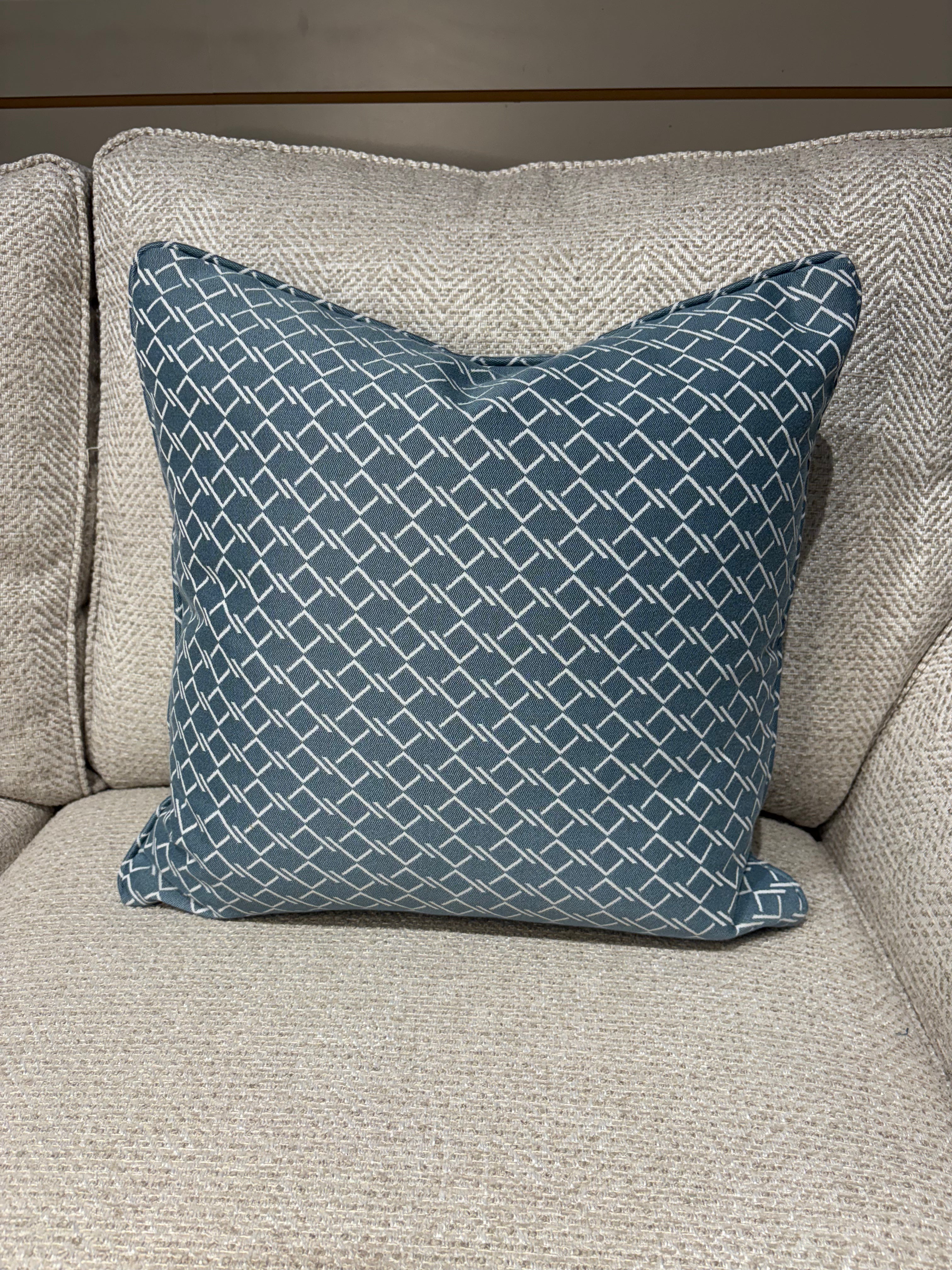 Blue Trellis Cushion