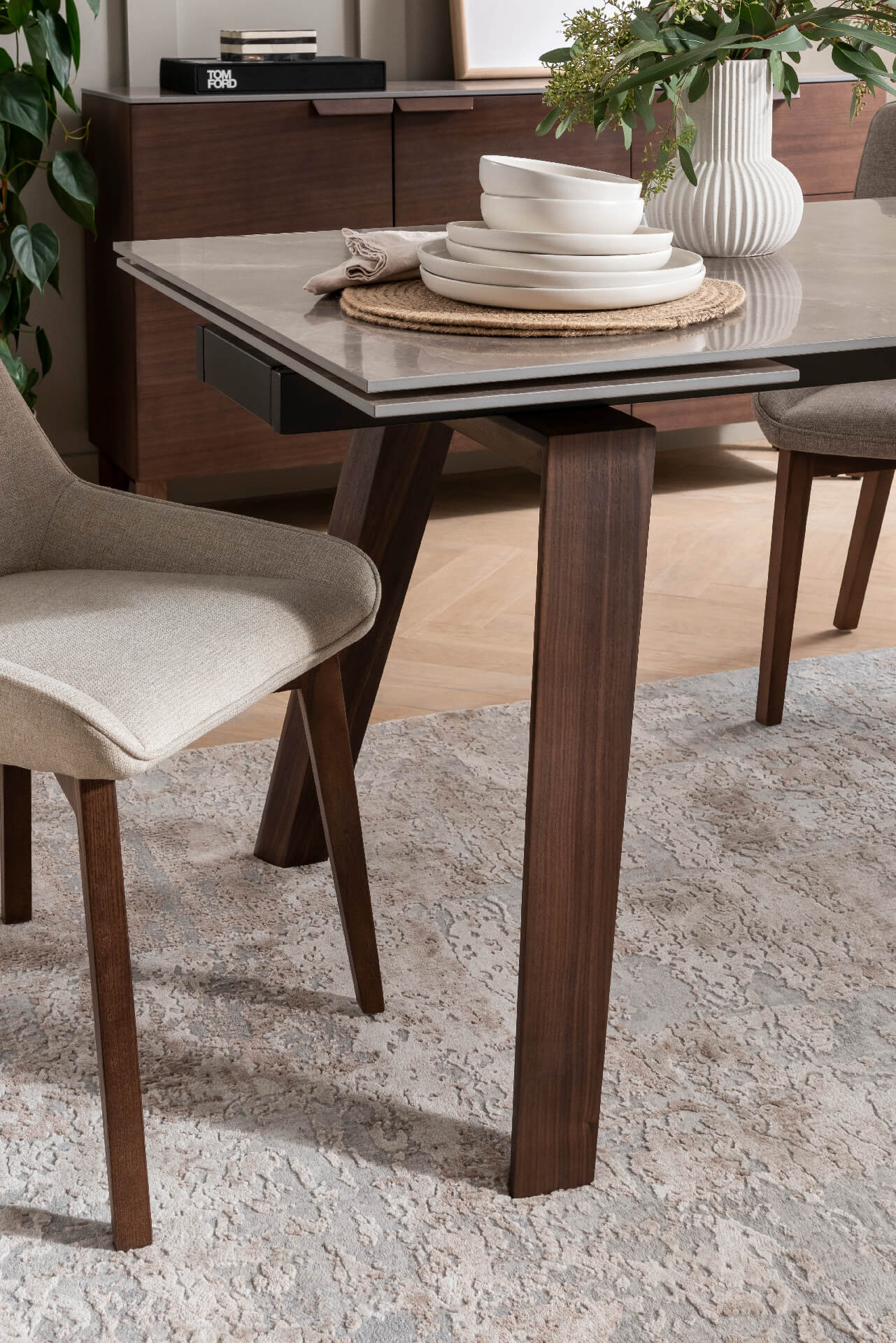 Alex Extendable Dining Table + 6 Chairs