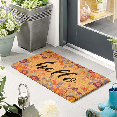 Floral Hello | Coir Doormat