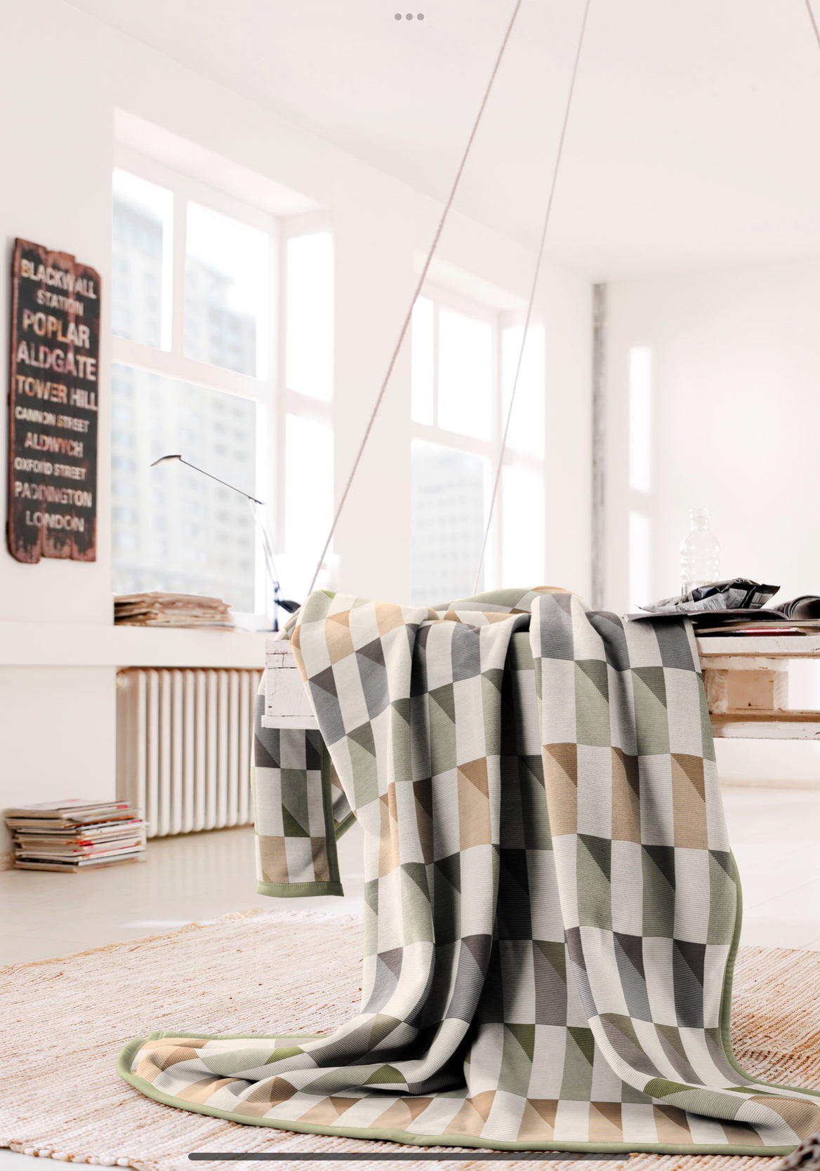 Italian Collection Throw | Illusion green