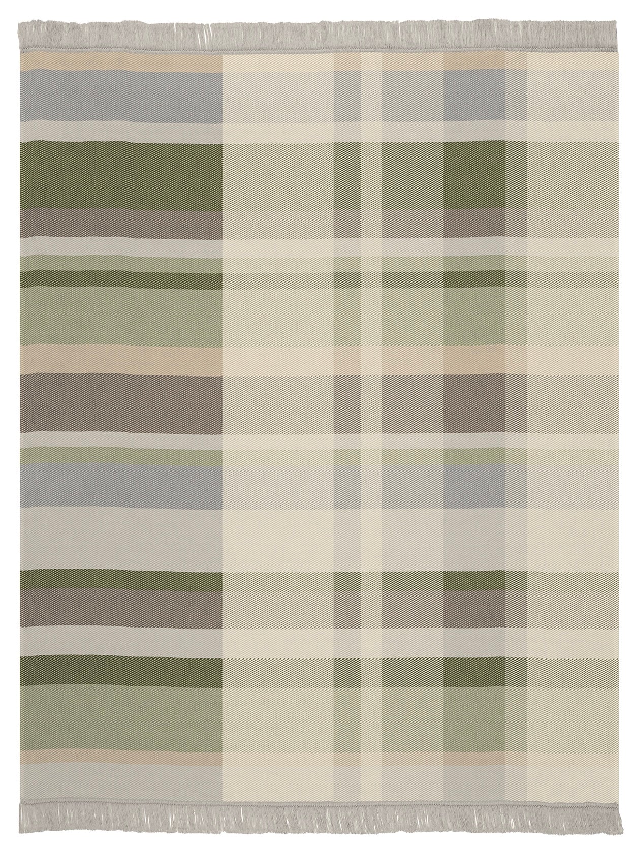 Cotton Rich Throw | Panel Check Green