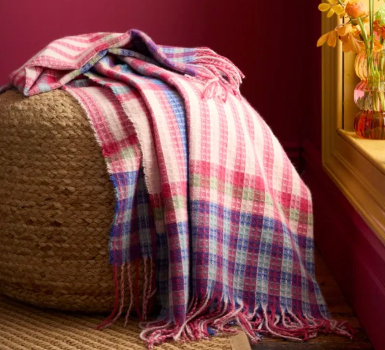 Darling Waffle Check Bedspread