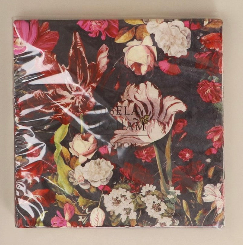 Floral Canvas Paper Napkin | Pack of 20