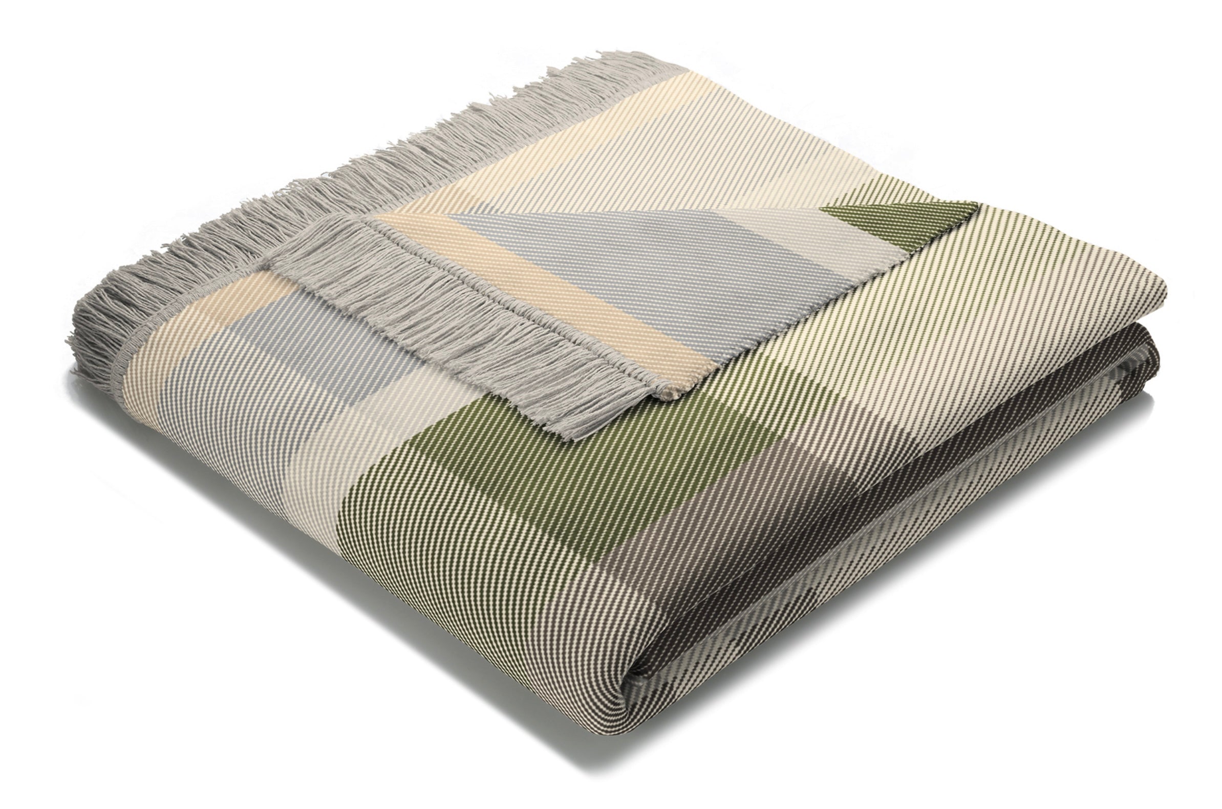 Cotton Rich Throw | Panel Check Green