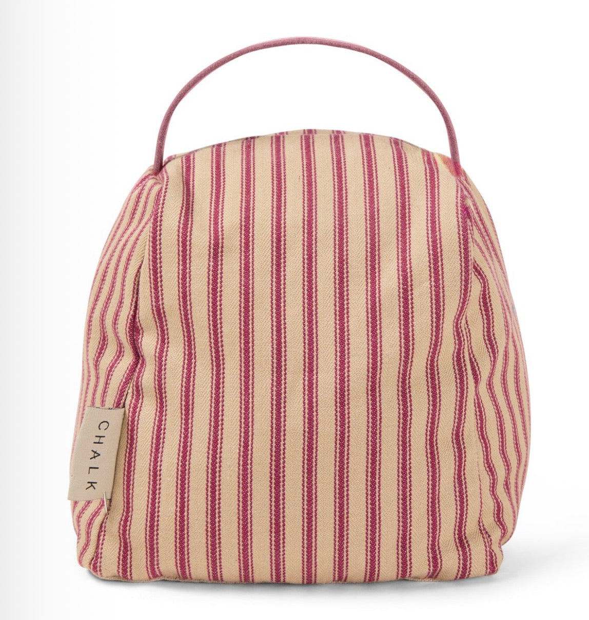 Dexter Doorstop | Ticking Stripe | Rustic Claret & Antique Khaki