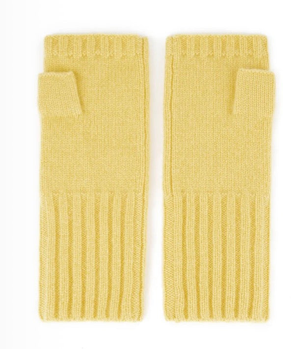 Metropolitan Cashmere Gloves | Yellow, Coral & Teal