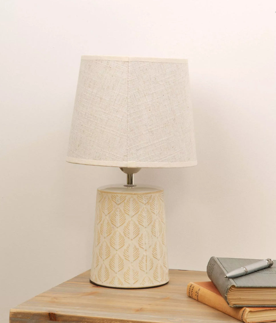 Leaf Print Table Lamp