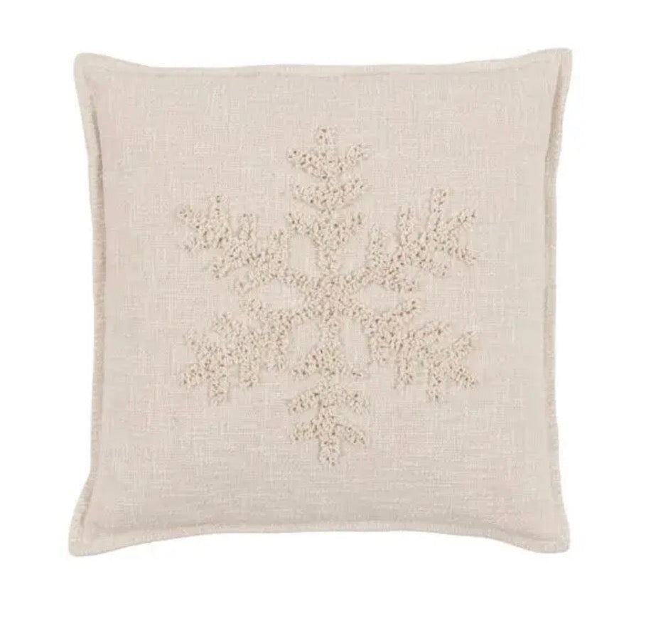 Deco Luxe Embroidered Snowflake | Cushion