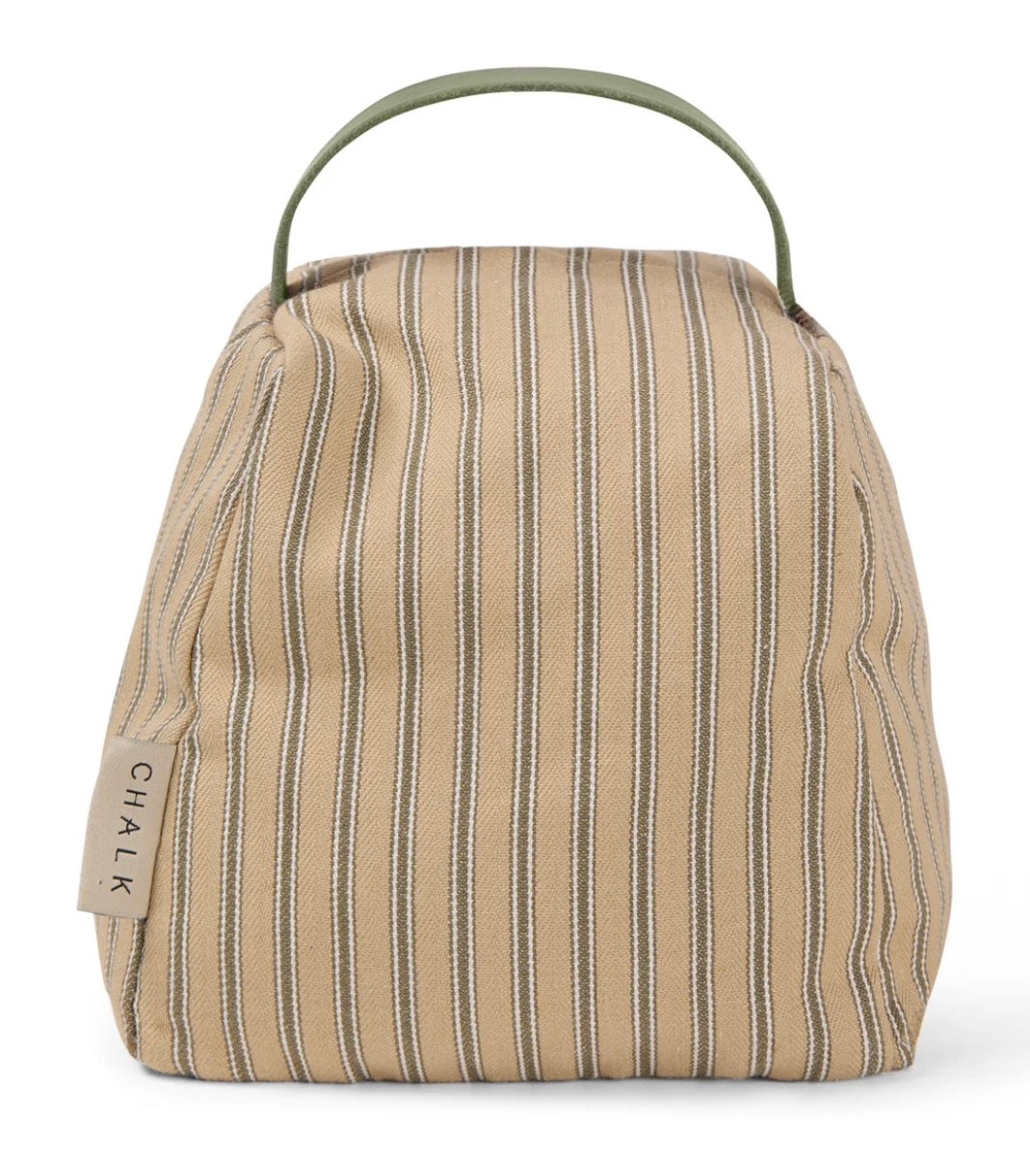 Dexter Doorstop | Ticking Stripe | Rustic Claret & Antique Khaki