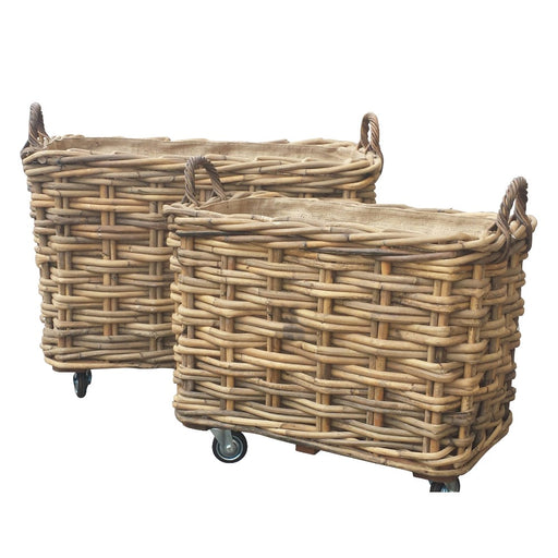 Small Rattan Log Basket