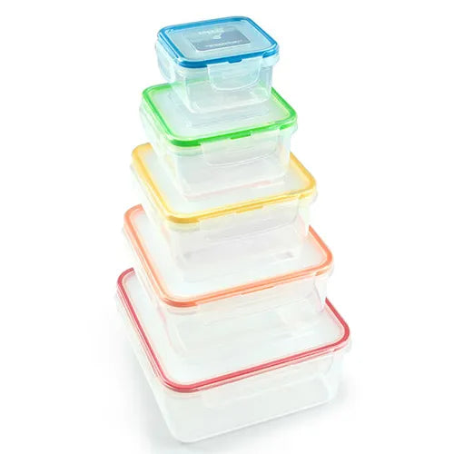 LocknLock 5 Piece Nestable Rainbow Set