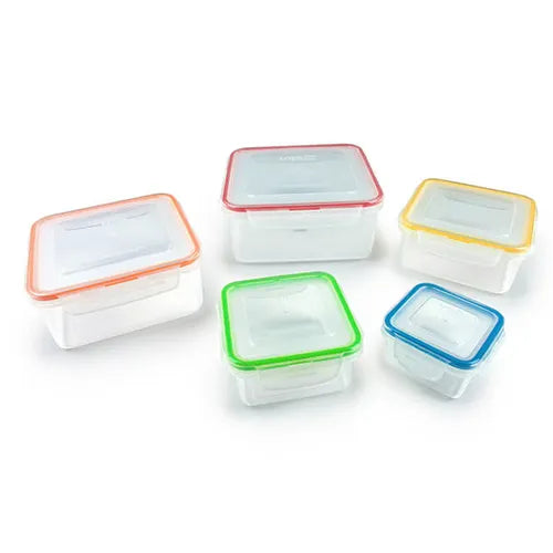 LocknLock 5 Piece Nestable Rainbow Set