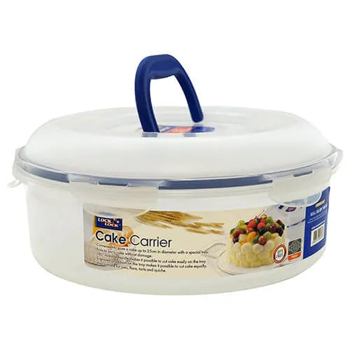 LocknLock 5.5L Round Cake Box With Tray & Carry Handle