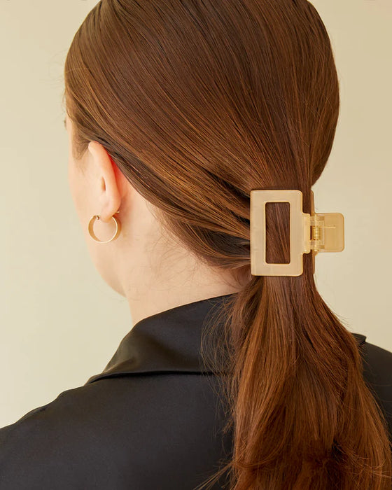 Square Hair Clip | Nude