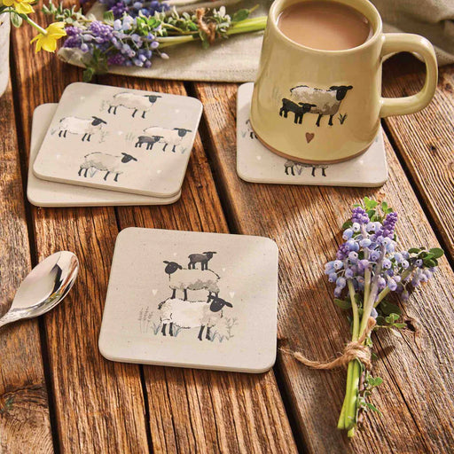 Highland Sheep | Pack of 4 Coasters