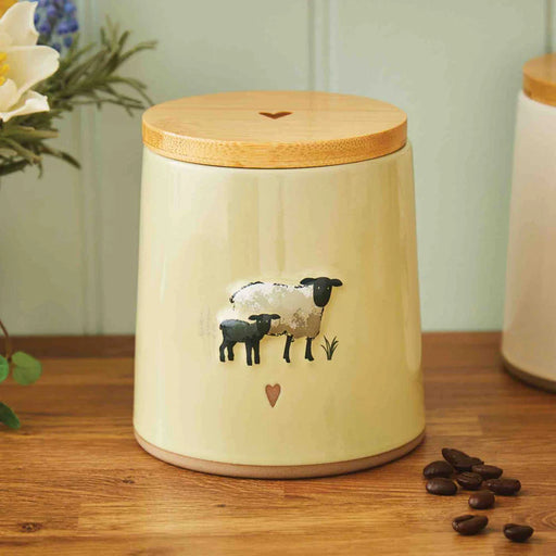 Highland Sheep | Sage Ceramic Canister