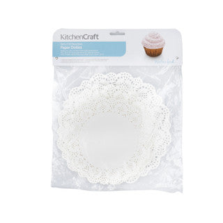KitchenCraft Sweetly Does it Paper Doilies, Pack of 24, White