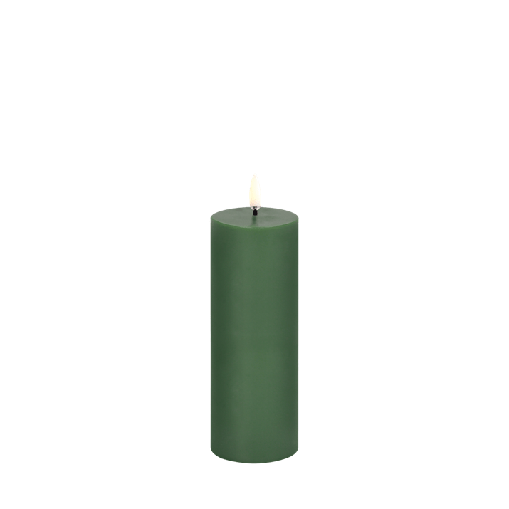 Olive Green Smooth | LED Large Pillar Candle