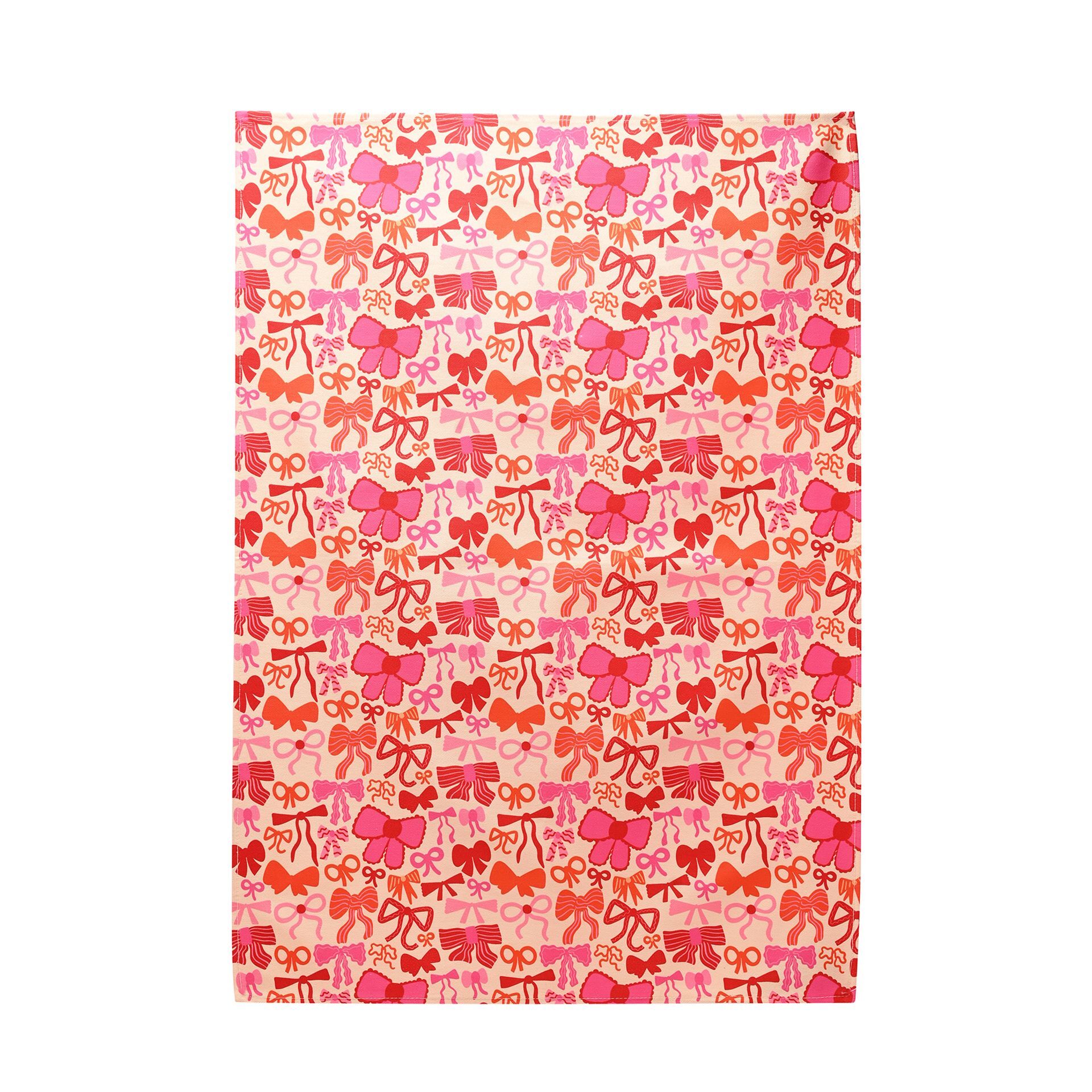 Raspberry Blossom Set of 2 Tea Towels | Christmas Bows
