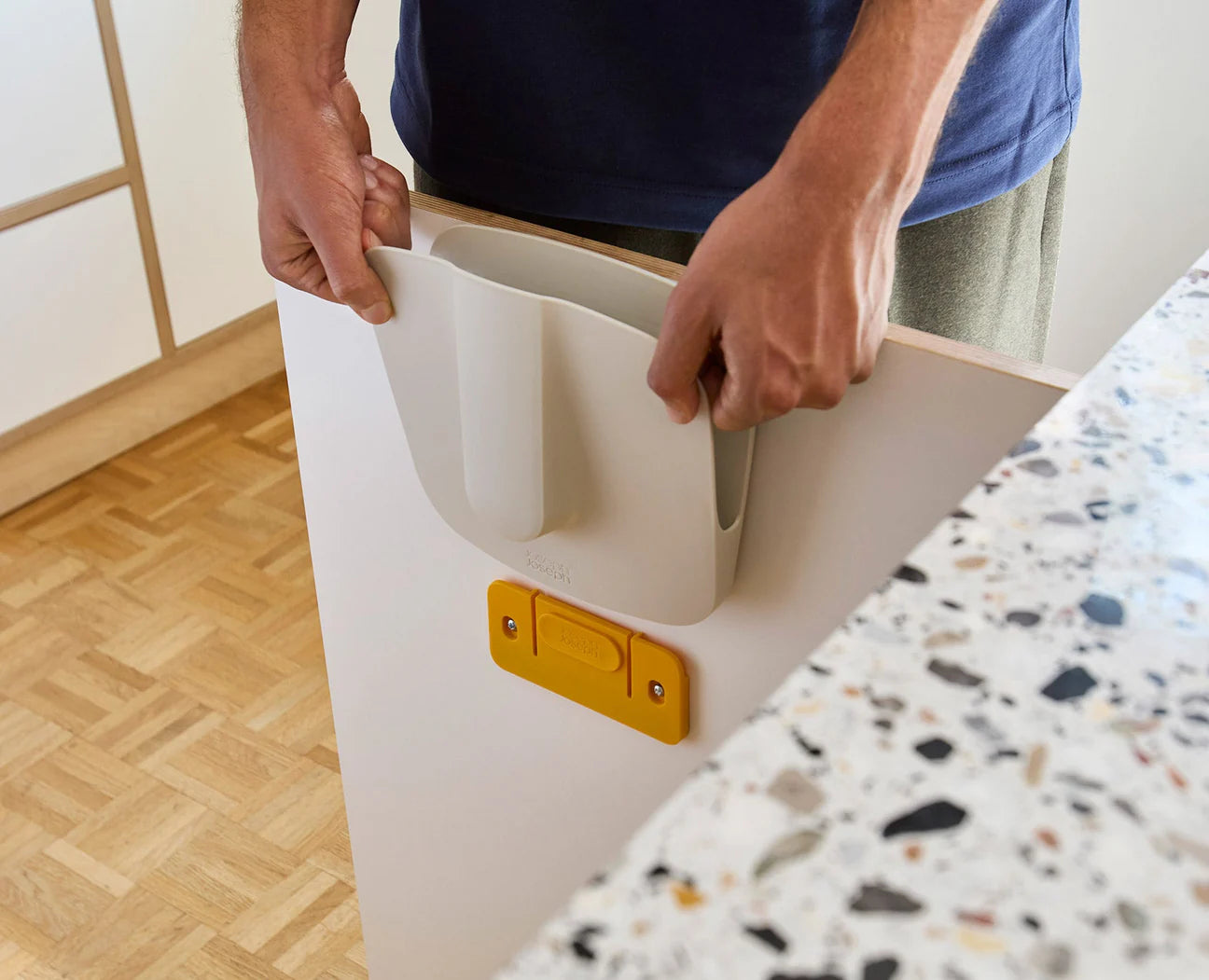CleanStore Grey Wall-mounted Dustpan & Brush
