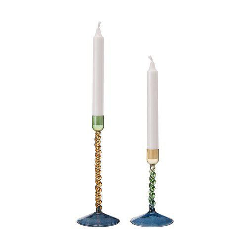 Elda Glass Candle Holder | Set of 2