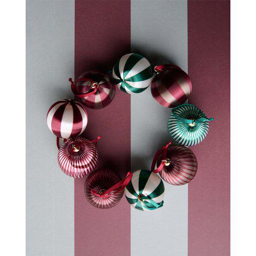 Lustre White & Burgundy | Christmas Baubles