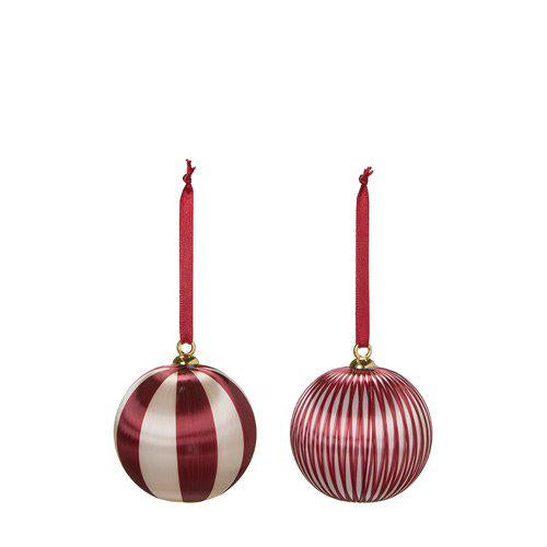 Lustre White & Burgundy | Christmas Baubles