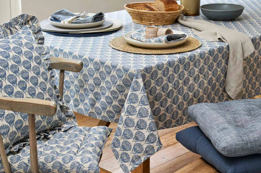 Carnation | Slate Blue Tablecloth
