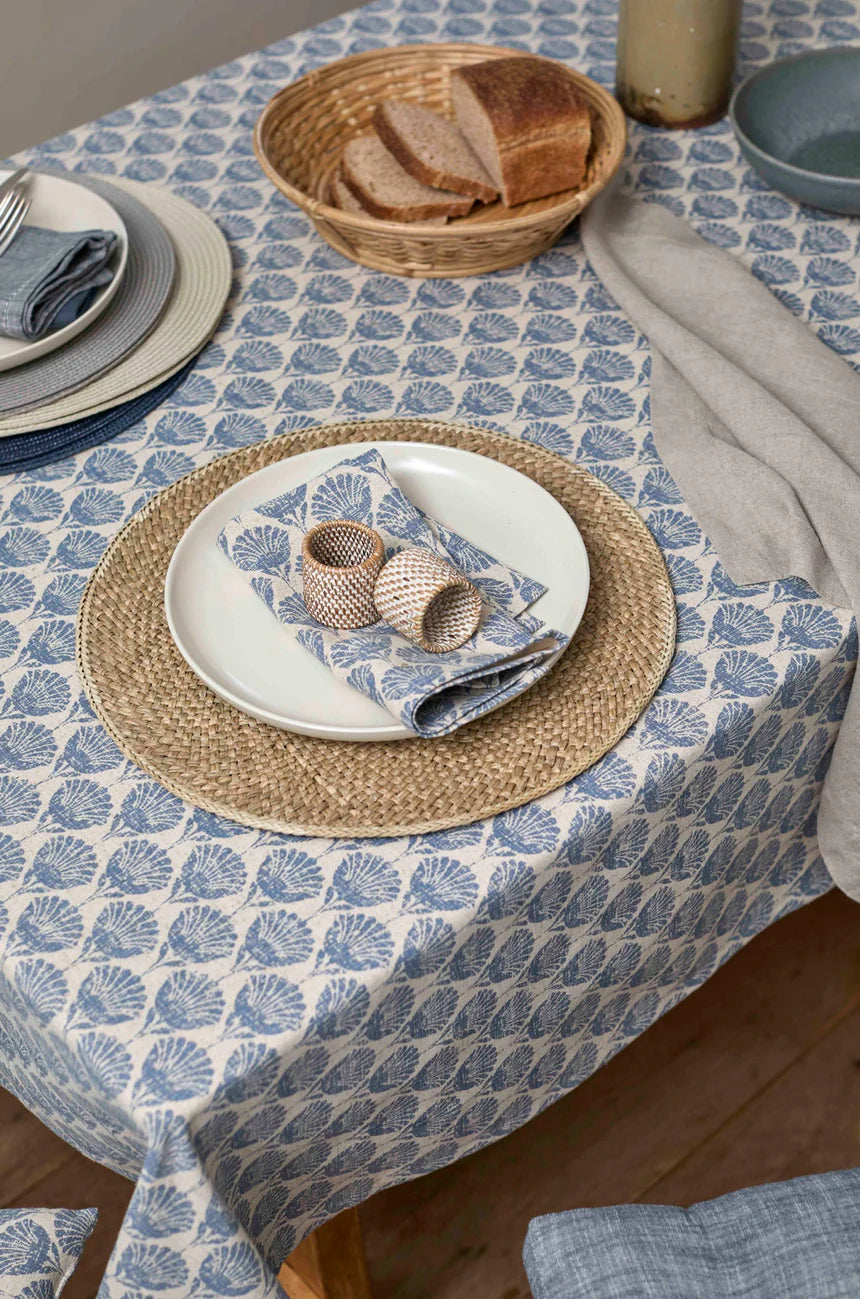 Carnation | Slate Blue Tablecloth