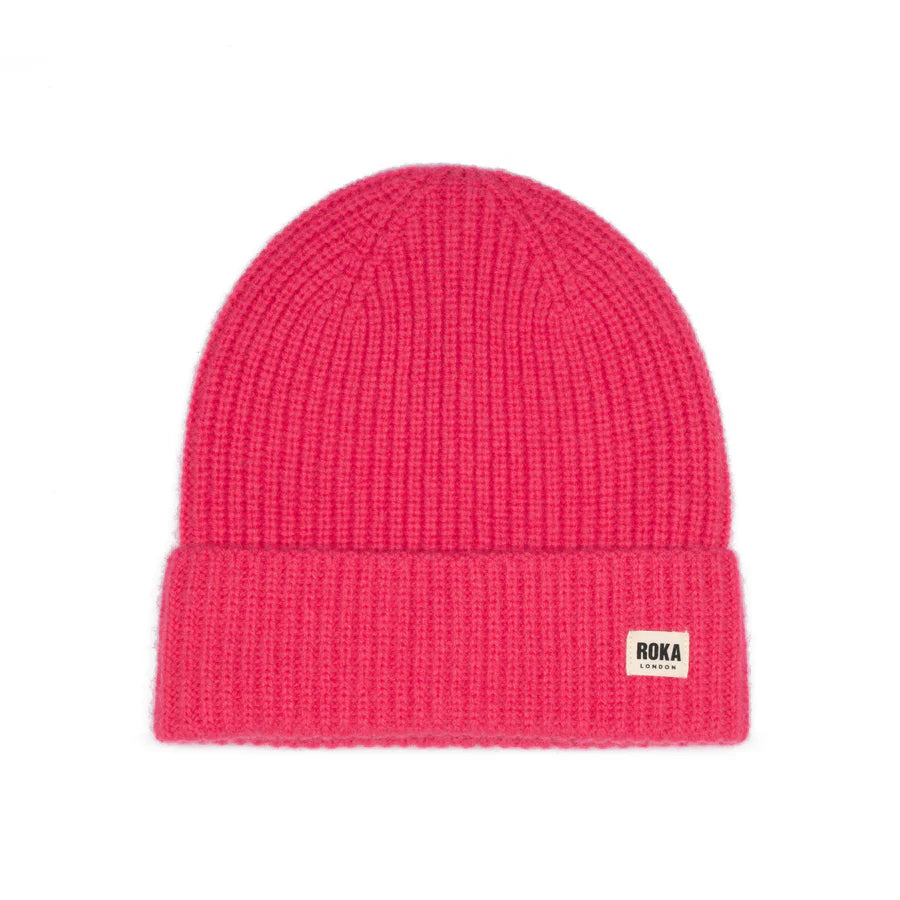 Shard Beanie Hat| Ray Flower, Coral & Teal