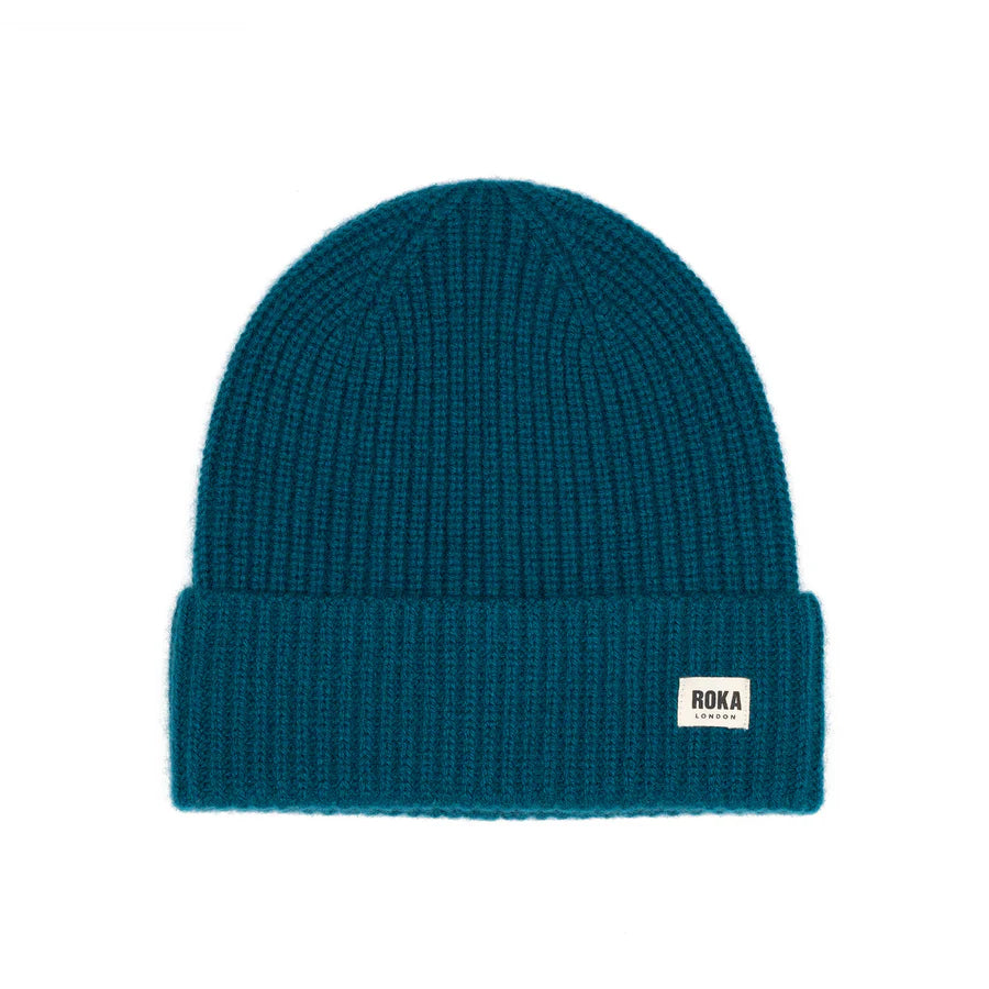 Shard Beanie Hat| Ray Flower, Coral & Teal