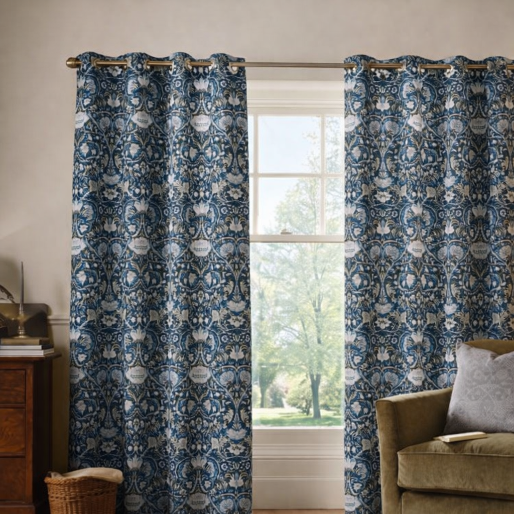 Lodden Curtains | Prussian Blue