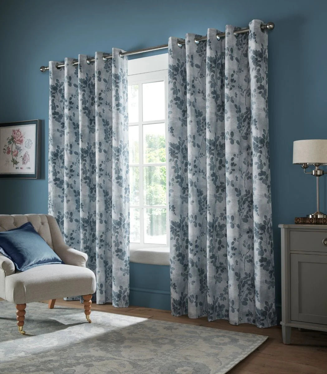 Mill Hayes Curtains | Smoke Blue
