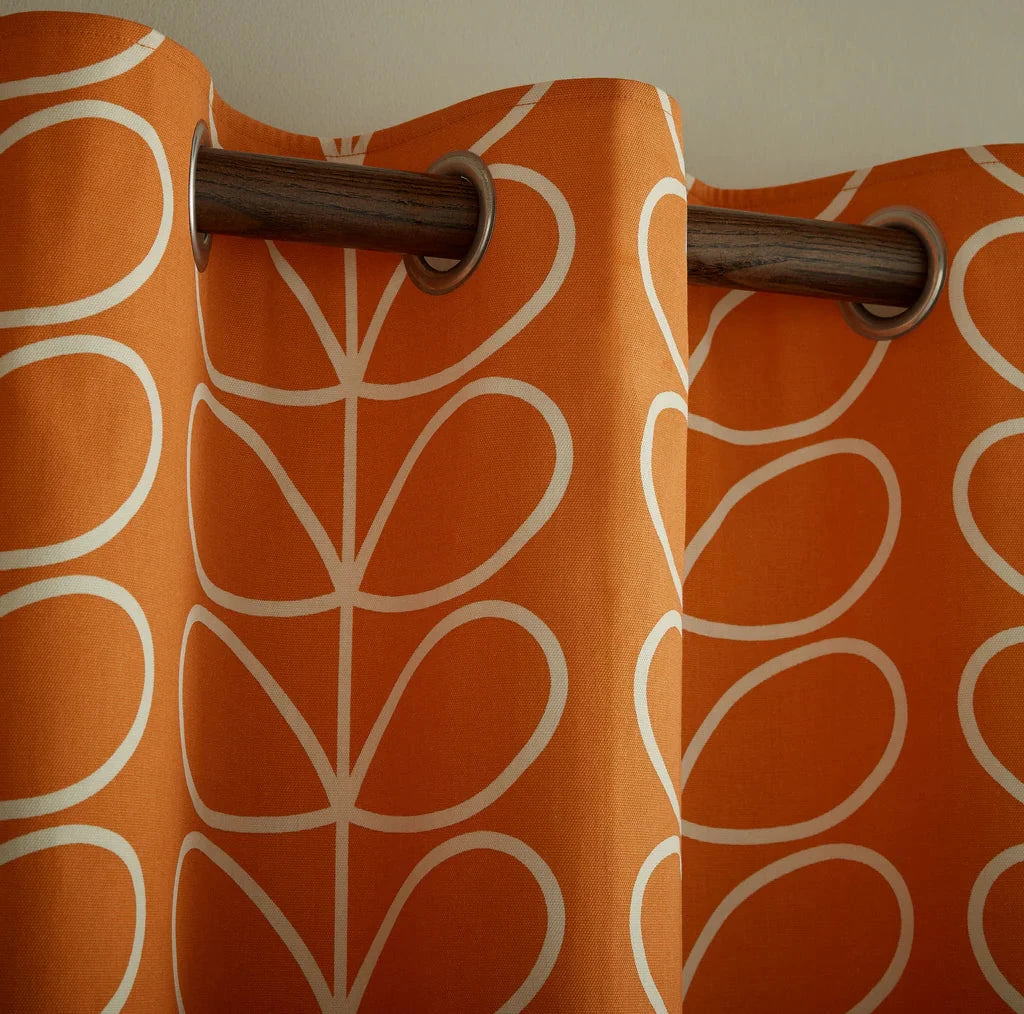 Linear Stem Curtains | Burnt Orange
