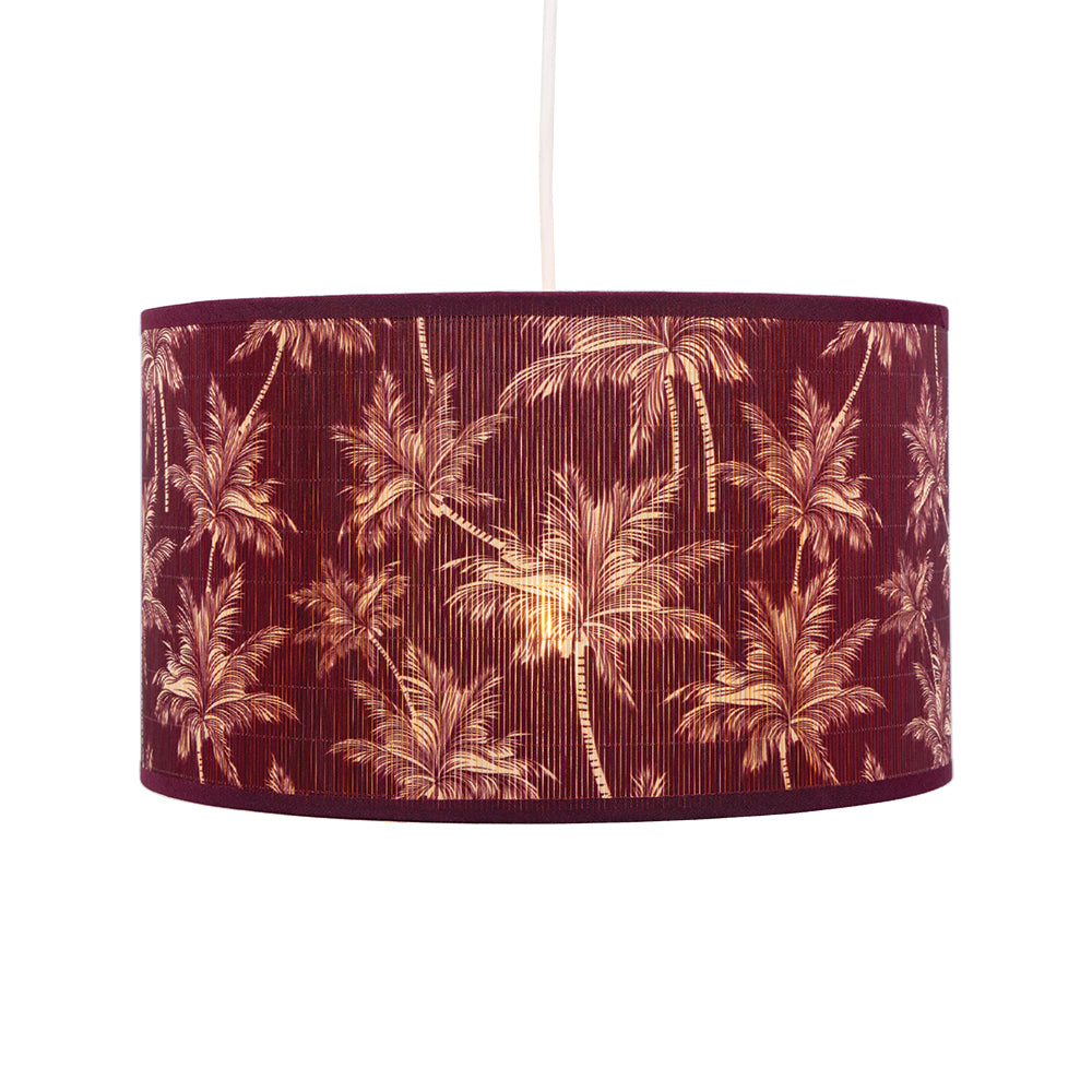 Bambou Drum Shade | Burgundy