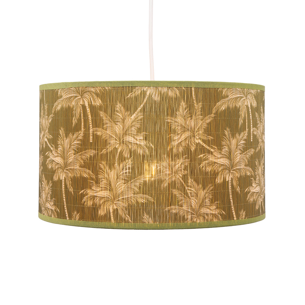 Bambou Drum Shade | Olive