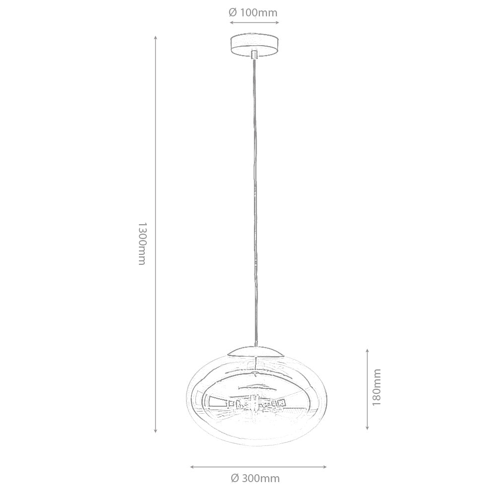 Hamilton 1 Light Pendant