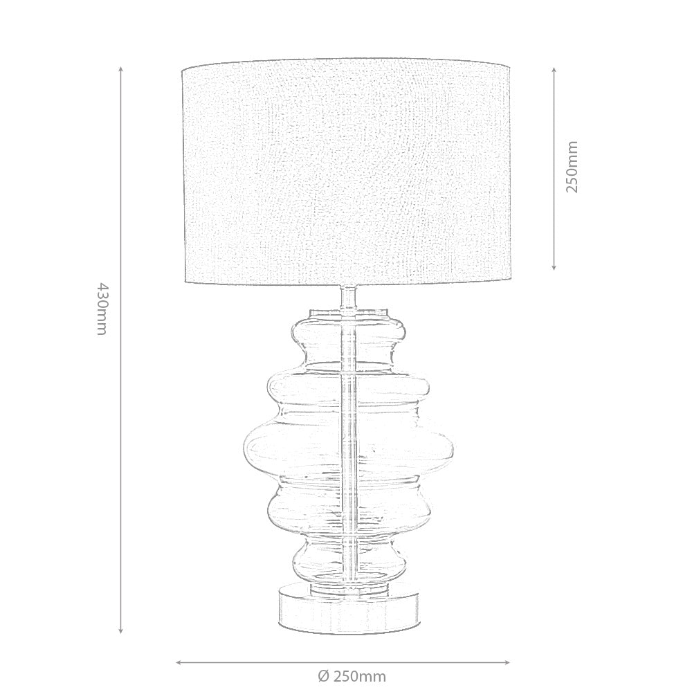 Hartwell Olive Glass Table Lamp