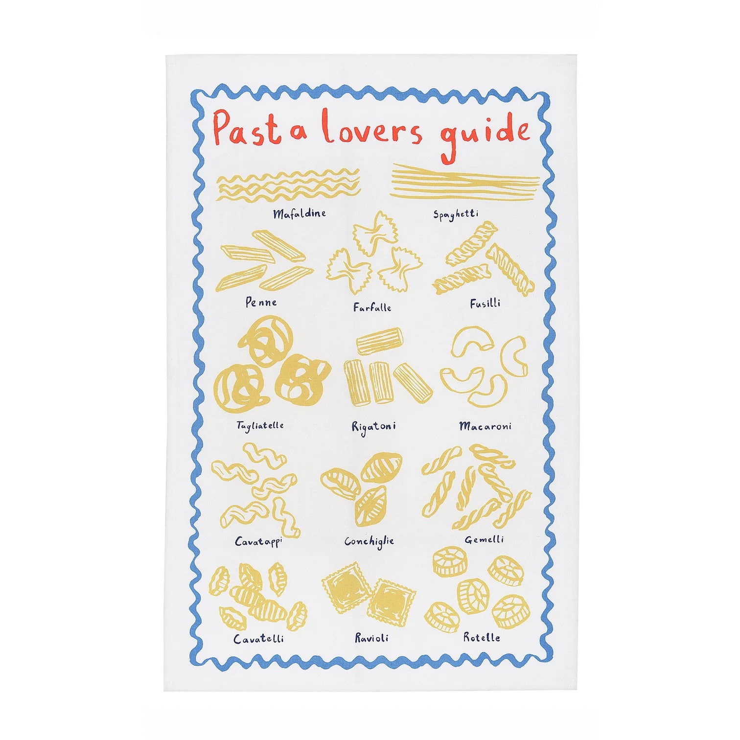 Pasta Lovers Club Guide | Tea Towel